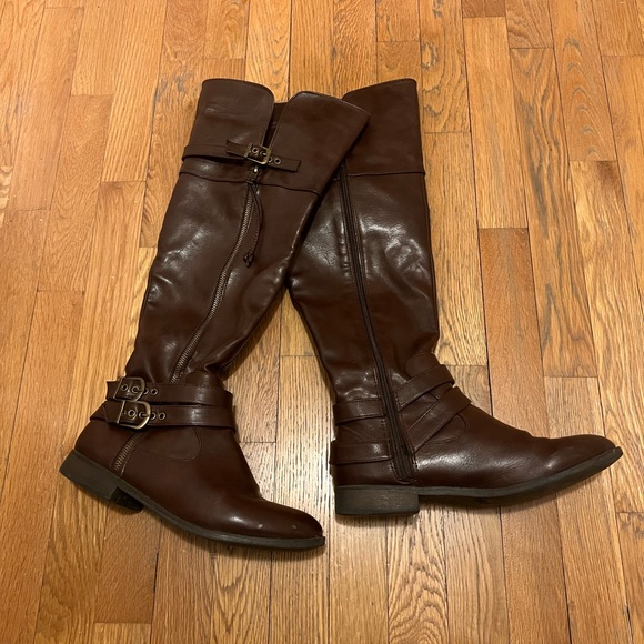 High boots, brown, size 9.5, women, used but like new - Picture 4 of 6